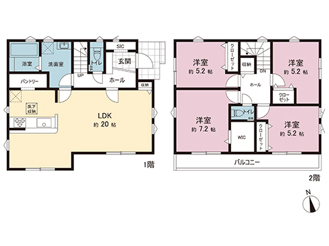 新築戸建 海老名市河原口２丁目 JR相模線厚木駅 6,399万円