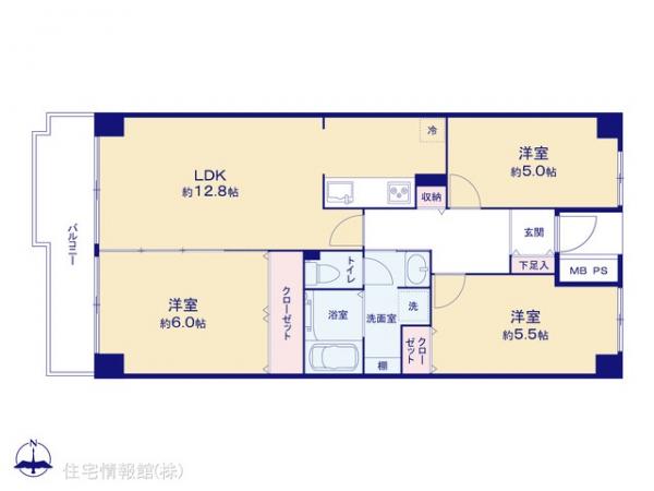 中古マンション 神奈川県平塚市菫平12-12 JR東海道本線(東京〜熱海)平塚駅 2,490万円