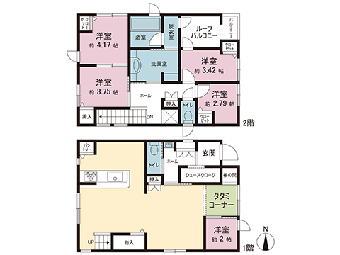 中古戸建 海老名市門沢橋２丁目 JR相模線門沢橋駅 4,480万円
