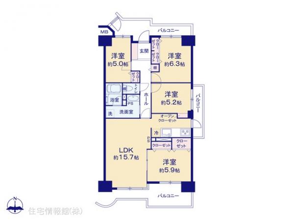 中古マンション 埼玉県三郷市さつき平１丁目2-2 JR武蔵野線新三郷駅 2,998万円
