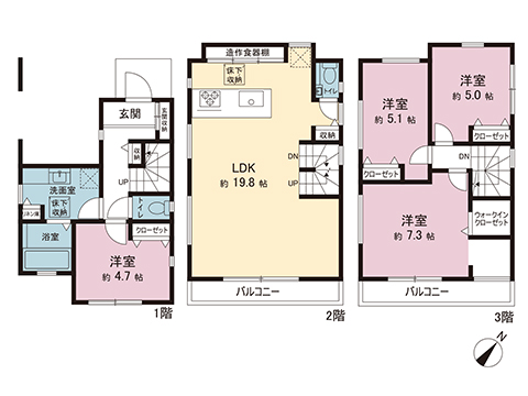 新築戸建 入間郡三芳町大字藤久保 東武東上線鶴瀬駅 4,380万円