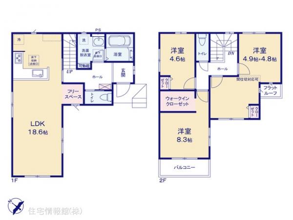 新築戸建 埼玉県坂戸市千代田２丁目1-132 東武東上線若葉駅 3,399万円