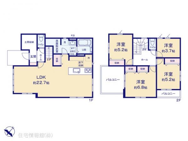 新築戸建 埼玉県鶴ヶ島市大字上新田284-1 東武越生線西大家駅 3,699万円