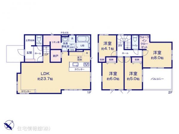 新築戸建 埼玉県鶴ヶ島市大字上新田284-1 東武越生線西大家駅 3,699万円