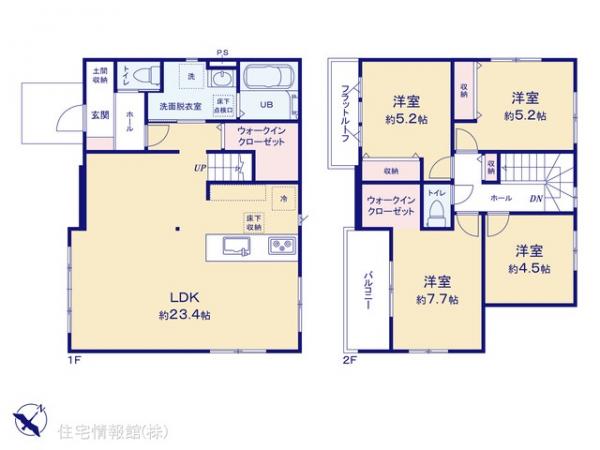 新築戸建 埼玉県鶴ヶ島市大字上新田284-1 東武越生線西大家駅 3,499万円