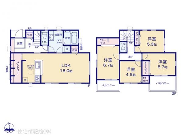新築戸建 神奈川県横浜市旭区白根２丁目39-20 相鉄本線西谷駅 5,580万円