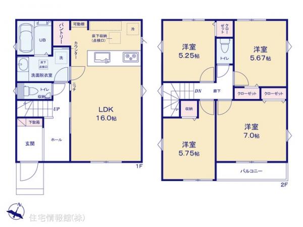 新築戸建 埼玉県北葛飾郡松伏町大字松伏2485 東武伊勢崎線北越谷駅 3,090万円
