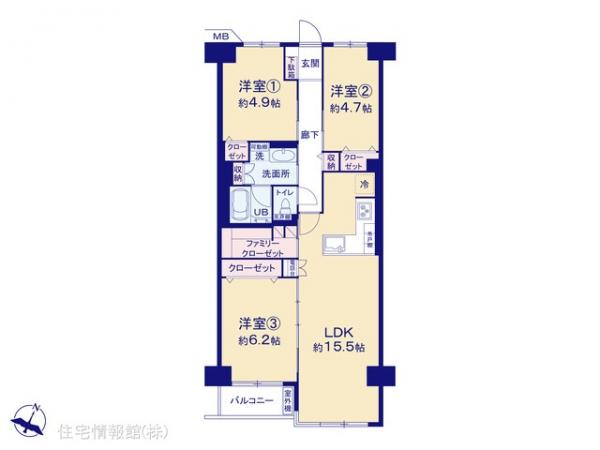 中古マンション 埼玉県越谷市瓦曽根２丁目7-57 東武伊勢崎線新越谷駅 2,780万円