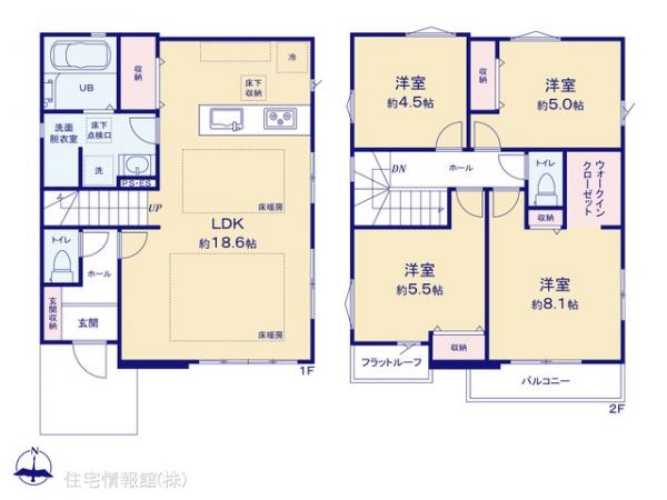 新築戸建 東京都府中市本宿町３丁目12-36 京王線分倍河原駅 8,049万円