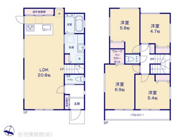 新築戸建 埼玉県ふじみ野市福岡中央２丁目15-9 東武東上線上福岡駅 5,480万円
