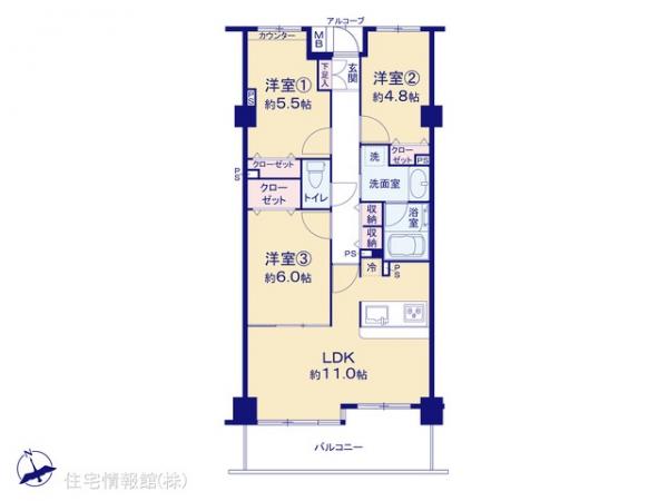 中古マンション 千葉県市川市二俣１丁目6-5 JR中央・総武線西船橋駅 3,990万円