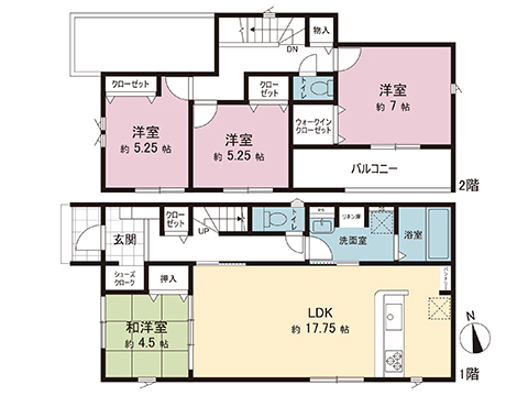 新築戸建 宇都宮市五代１丁目 JR東北本線 (宇都宮線）雀宮駅 3,030万円