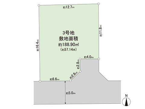 土地 宇都宮市西川田町 JR日光線鶴田駅 1,890万円
