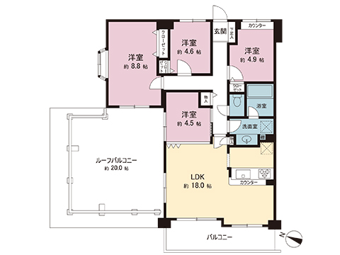 中古マンション 横浜市青葉区美しが丘５丁目 東急田園都市線たまプラーザ駅 8,390万円