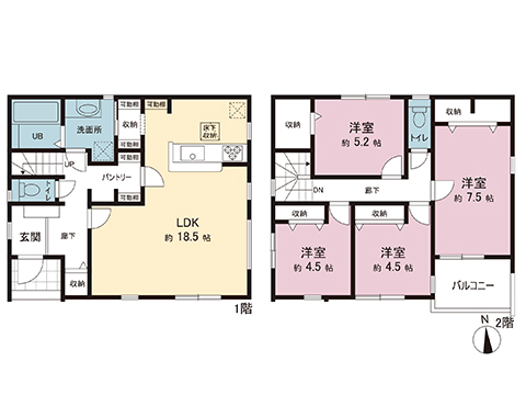 新築戸建 茅ヶ崎市菱沼１丁目 JR東海道本線(東京〜熱海)辻堂駅 5,480万円