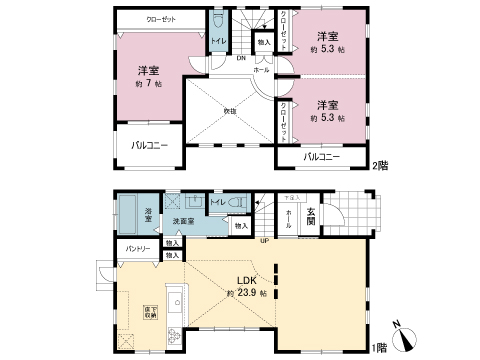 中古戸建 越谷市大成町１丁目 JR武蔵野線越谷レイクタウン駅 3,280万円