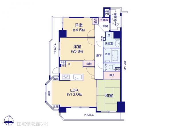 中古マンション 東京都足立区西新井５丁目10-5 日暮里・舎人ライナー西新井大師西駅 4,580万円