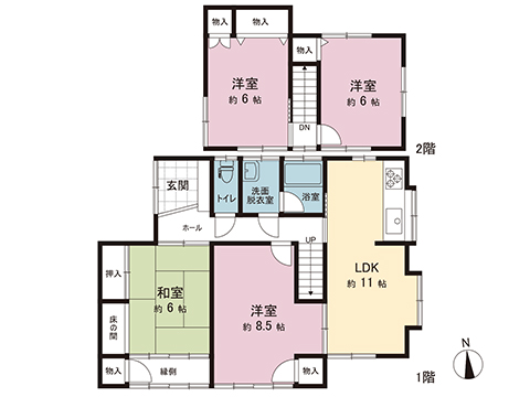 中古戸建 宇都宮市さつき３丁目 JR東北本線 (宇都宮線）雀宮駅 1,929万円