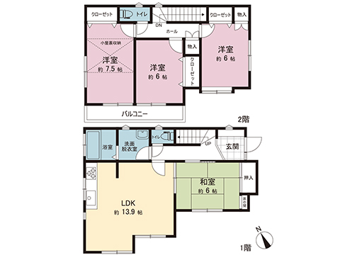 中古戸建 宇都宮市南町 JR東北本線 (宇都宮線）雀宮駅 1,840万円