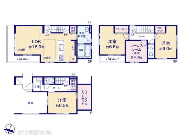 新築戸建 埼玉県蕨市中央２丁目5093-2 JR京浜東北線蕨駅 6,599万円