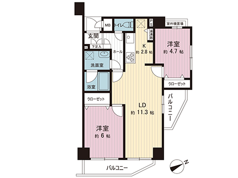 中古マンション 相模原市中央区鹿沼台１丁目 JR横浜線淵野辺駅 2,748万円