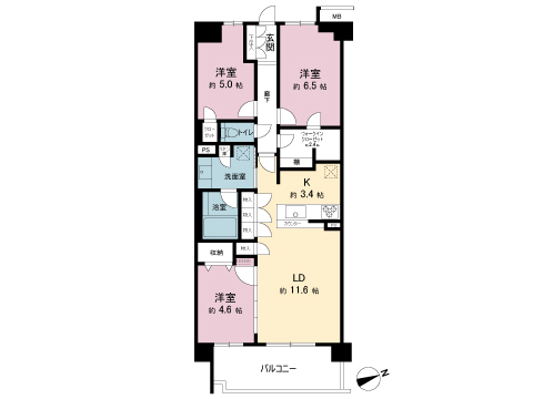 中古マンション 練馬区関町南４丁目 西武新宿線武蔵関駅 5,480万円