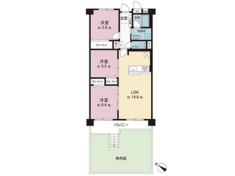 中古マンション 相模原市南区上鶴間７丁目 小田急江ノ島線東林間駅 2,698万円