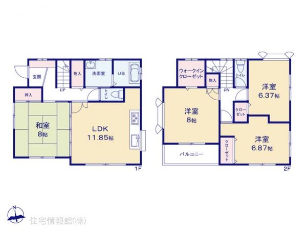 中古戸建 千葉県市川市曽谷２丁目14-8 JR武蔵野線市川大野駅 2,779万円