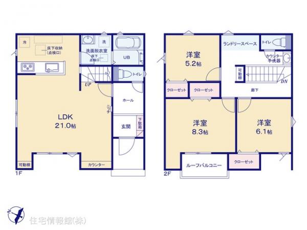 新築戸建 千葉県船橋市高野台３丁目728-1 京成松戸線鎌ケ谷大仏駅 3,280万円