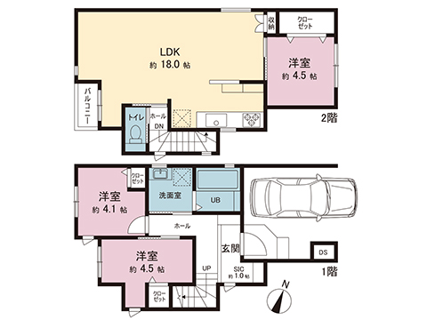 新築戸建 横浜市金沢区六浦３丁目 京急逗子線六浦駅 4,480万円