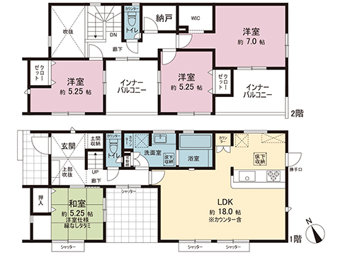 新築戸建 下野市駅東２丁目 JR東北本線 (宇都宮線）小金井駅 3,598万円