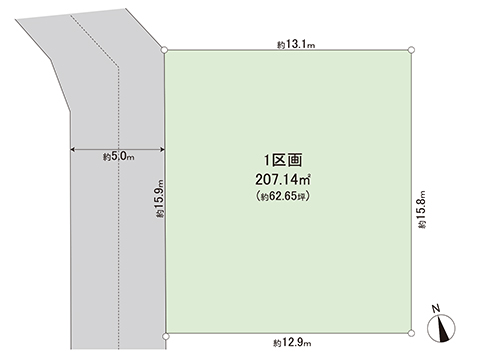 土地 町田市南つくし野１丁目 東急田園都市線すずかけ台駅 5,200万円