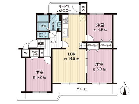 中古マンション 横須賀市グリーンハイツ 京急久里浜線京急長沢駅 1,890万円