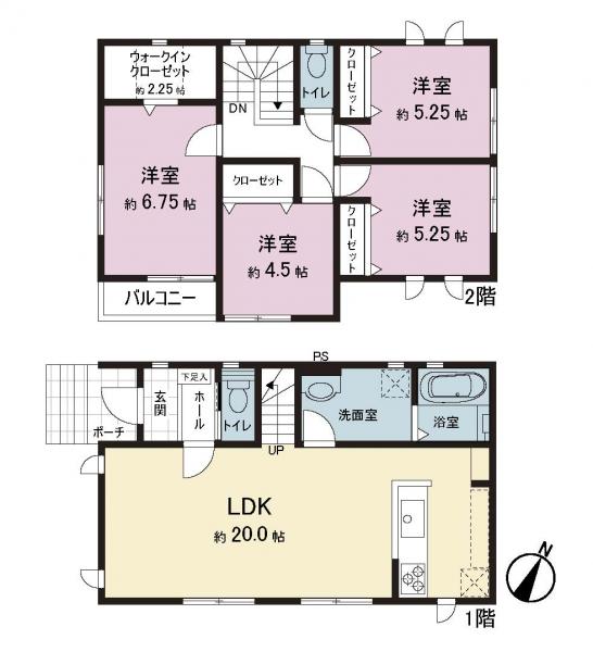 横須賀市野比３丁目 土地 参考プラン間取図