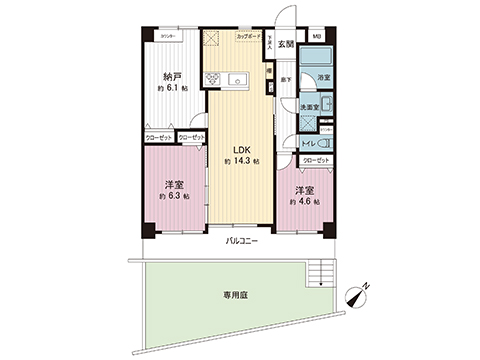 中古マンション 横浜市青葉区田奈町 東急田園都市線青葉台駅 4,099万円