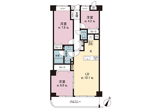 中古マンション 松戸市久保平賀 千代田常磐線北小金駅 2,590万円