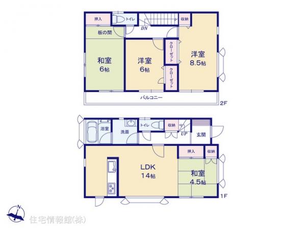 中古戸建 埼玉県北葛飾郡松伏町ゆめみ野東２丁目6-14 東武伊勢崎線北越谷駅 2,199万円