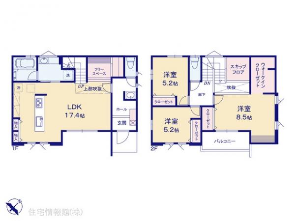 新築戸建 埼玉県鶴ヶ島市新町３丁目13 東武越生線一本松駅 3,480万円
