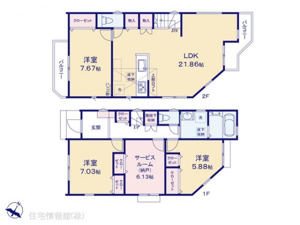 新築戸建 神奈川県横浜市港北区篠原東２丁目14-23 東急東横線妙蓮寺駅 7,680万円