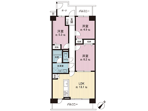 中古マンション 座間市小松原２丁目 小田急江ノ島線南林間駅 2,180万円