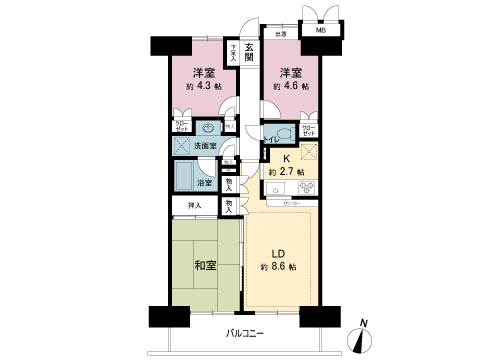 中古マンション 横須賀市久里浜２丁目 京急久里浜線京急久里浜駅 2,180万円