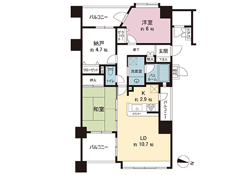 中古マンション 平塚市代官町 JR東海道本線(東京〜熱海)平塚駅 4,180万円