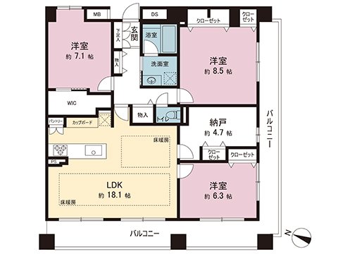 中古マンション 千葉市中央区中央２丁目 千葉都市モノレール葭川公園駅 5,699万円