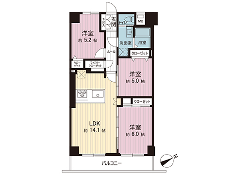 中古マンション 松戸市新松戸７丁目 JR武蔵野線南流山駅 3,490万円