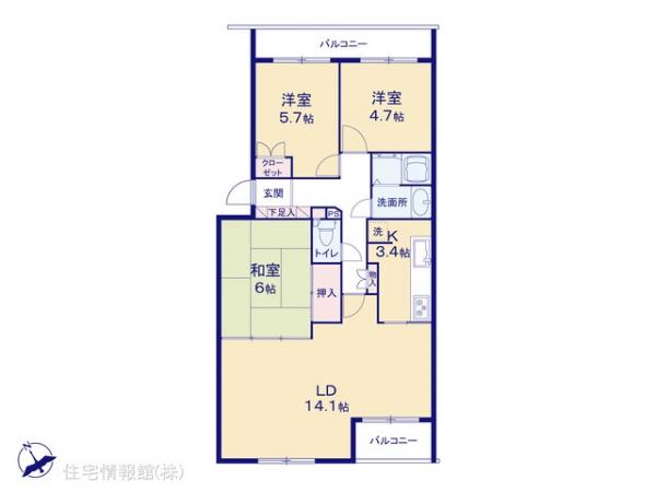 中古マンション 千葉県船橋市印内２丁目5-27 JR中央・総武線西船橋駅 3,280万円