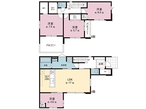新築戸建 宇都宮市泉が丘６丁目（住居表示未確定） 宇都宮芳賀ライト線峰駅 4,398万円