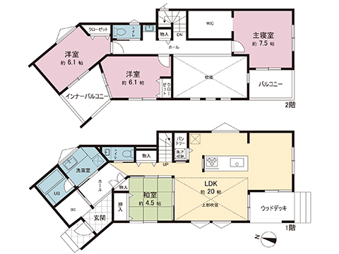 新築戸建 座間市南栗原３丁目 相鉄本線さがみ野駅 7,480万円