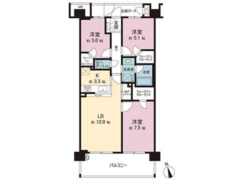 中古マンション 町田市小山ヶ丘３丁目 京王相模原線多摩境駅 4,998万円