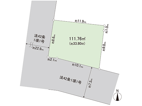 土地 府中市是政１丁目 西武多摩川線是政駅 6,580万円