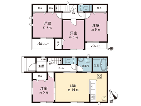 新築戸建 春日部市粕壁東４丁目 東武野田線藤の牛島駅 3,290万円